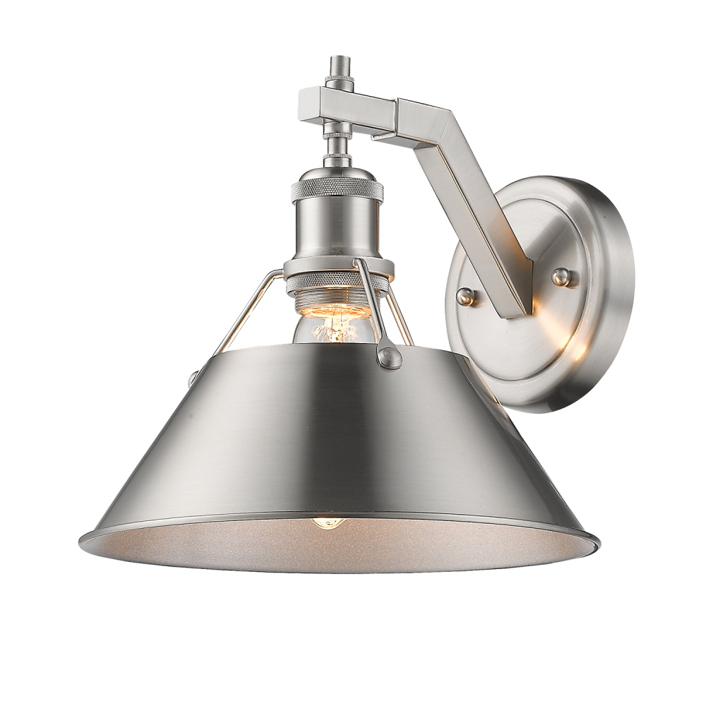 Yep by Golden Lighting Orwell 1-light Wall Sconce in Pewter